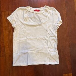 White Short Sleeve Crewneck Tee